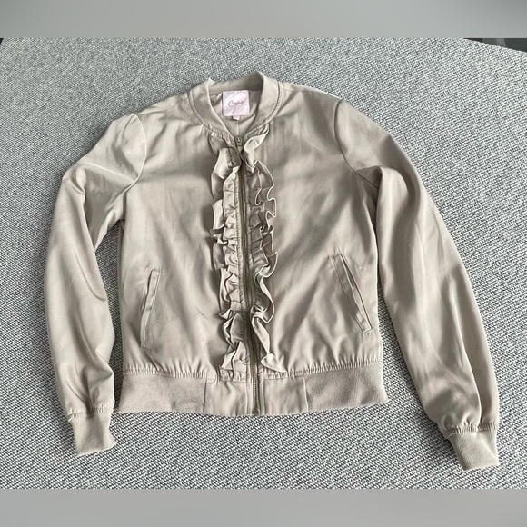 Candie's Tan Bomber Jacket Stylish and Versatile - Picture 1 of 9